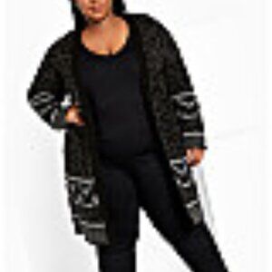 Lori Animan Coatigan-Charcoal Size 22/24 NWT